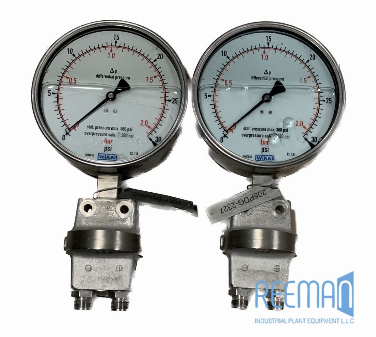 Pressure DP gauge stat. pressure max 360 psi WIKA